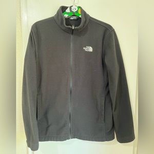 THE NORTH FACE MENS FLEECE ZIP UP JACKET BLACK SIZE LARGE